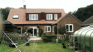Recently completed re-roofed dormer bungalow