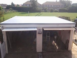 Re-roofed double garage