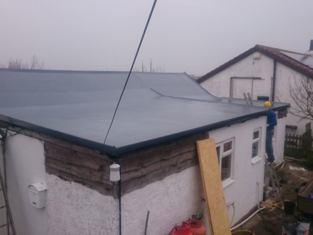 The re-covered flat roof